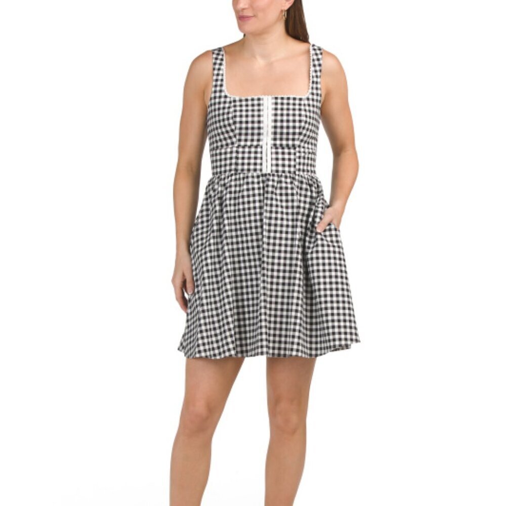 Avec Les Filles Ginghan Dress Sz 6